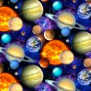 Patchworkbaumwolle Planeten bei Howard Robinson for Elizabeths Studio