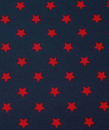Baumwoll-Jersey Sterne Pinstars Blau-Rot