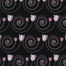 Jersey Baumwolle Oh Deer! Schwarz