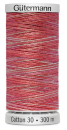 Maschinensticken / Quilten, Cotton 30, 300m Fb. 4005 rot-beigege Verlaufsgarn