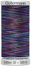 Maschinensticken / Quilten, Cotton 30, 300m Fb. 4109 Blau-Rot-Grün von Gütermann