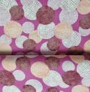 Leinen Viskose Druck Punkte pink