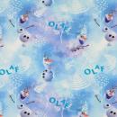 Jersey Baumwolle Frozen Olaf hellblau