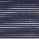 Baumwoll French Terry Melange Streifen blau-grau
