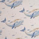 Canvas Gold Happy Whales von Katia