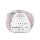 Ägyptische Baumwolle und Merinowolle Cotton in Love Fb. 103 Verlaufsgarn Mittelrosé-Lila von Katia