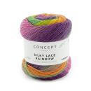 Multicolorgarn Merino mit Seide Concept Silky Lace Rainbow Fb. 306 306 - Lila-Blau-Orange