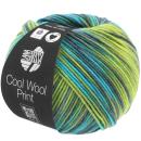 Merino Wolle Cool Wool Print Fb. 784 Gelbgrün/Türkis/Graugrün/Petrol