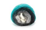 Poerma Alpaca Fb. 106 Smaragdgrün-grau-schwarz