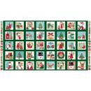 Patchworkbaumwolle Panel Christmas Wishes Squares 040-1 by Makower