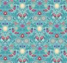 Patchworkbaumwolle Luna Night Garden 072-T Teal by Makower