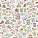 Patchworkbaumwolle Afternoon Tea Tea Time 091-Q cream von Makower