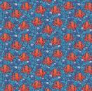 Patchworkbaumwolle Deep Blue Sea Oktopus Blau by Makower