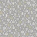 Makower 2358 Scandi Snowflakes grau-weiß-gold