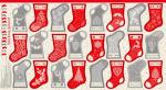 Makower 2362 Scandi Mini Stocking Advent Panel