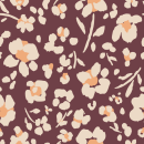 Jersey Baumwolle Punto Dalia Bordeauxrot mit Blümchen