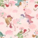 Patchworkbaumwolle My Unicorn loves ... by Louise Nisbet Clip Clop for Michael Miller