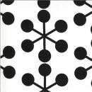 1731-11 Baumwolle Moda Zen Chic Quotation Sternform schwarz wollweiß