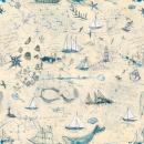 Patchworkbaumwolle Longshore Passport Flag Natural by Janet Clare for Moda