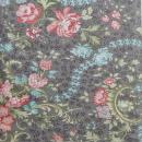 Patchworkbaumwolle Bliss 3Sisters für Moda 44310-17 Blumen auf grauem Hintergrund