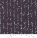 Patchworkbaumwolle Little Tree weihnachten Anthrazit mit weißer Schrift von Moda