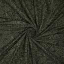 Twill Baumwolle mit Elastan mit Animal print Fb. army grün