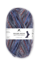 Sockenwolle 4-fädig Golden Socks Matterhorn Fb. 450-10 Blau-rot