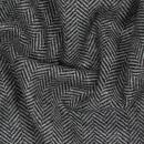 Webstoff Woll-/Polyestermischung Fischgrat Fb. Anthazit