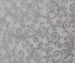 Patchworkbaumwolle Holiday Florish 15 weiß mit Silberranken von Robert Kaufman