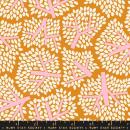 Patchworkbaumwolle Bird is the word Tumeric Fb. Orange by Kimberly Kight Ruby Star Society