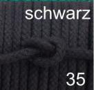 Baumwollkordel geflochten, 100 % Baumwolle, 6 mm, Fb. Schwarz