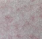 4598-425 Stof Dk Christmas is near rosa mit silber Schnörkeln