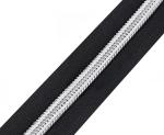 Spiral-Reißverschluss 5 mm schwarz/silber