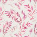 Jersey Baumwolle Theo weiß mit Blattmuster in Rosa