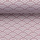 420436 Swafing Baumwoll-Elasthan-Jersey Muscheldesign altrosa