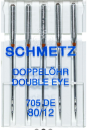 Doppelöhr Schmetz Nähmaschinennadeln 705DE - 80