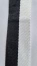 Gurtband zweifarbig gestreift schwarz-weiß 38 mm breit