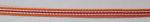 Ripsband gestreift 6 mm orange-weiß
