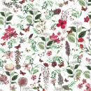 Baumwollstoff Druckstoff Canterbury Schmetterlinge und Blumen Rot von Westfalenstoffe