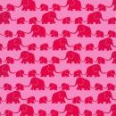 Baumwollstoff Junge Linie Elefanten Rosa kbA 010518231 Westfalenstoffe
