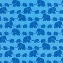 Baumwolle Blau Elefanten 010518233 Westfalenstoffe